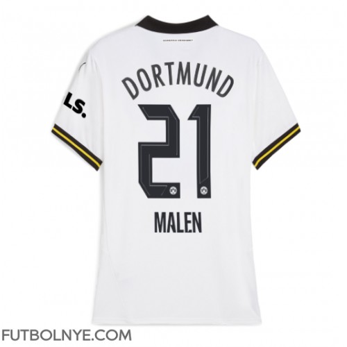 Camiseta Borussia Dortmund Donyell Malen #21 Tercera Equipación para mujer 2024-25 manga corta